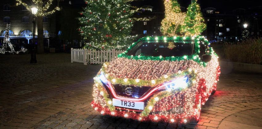 Nissan Leaf Christmas tree