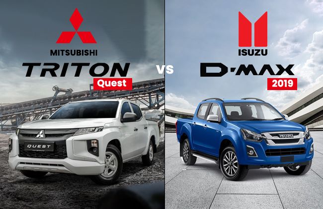 Mitsubishi Triton Quest vs. Isuzu D-Max 2019