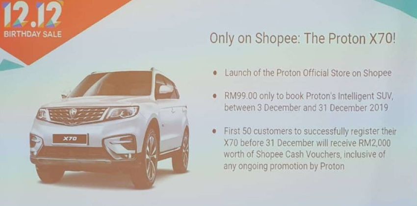 Proton X70 on Shopee