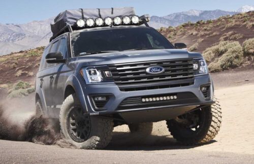 This F-150 Raptor-like Ford Expedition SEMA build is up for sale
