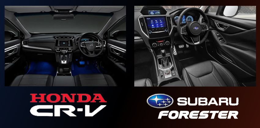 Subaru Forester 2019 vs. Honda CR-V - dashboard