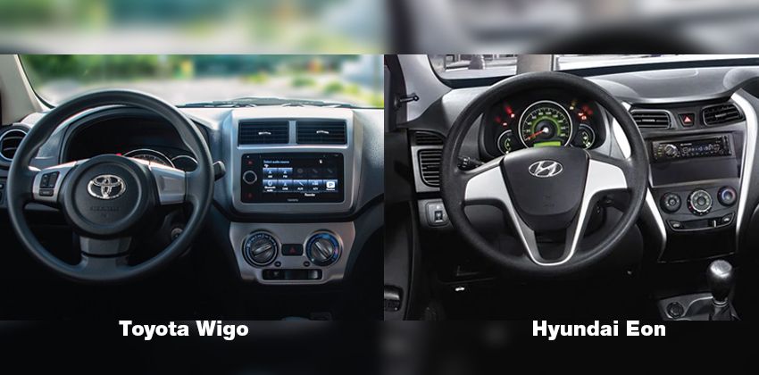 Toyota Wigo vs Hyundai Eon - interior