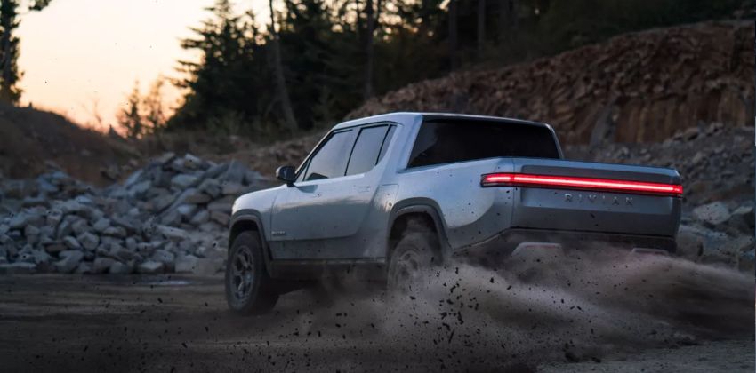 all-electric R1T truck rear