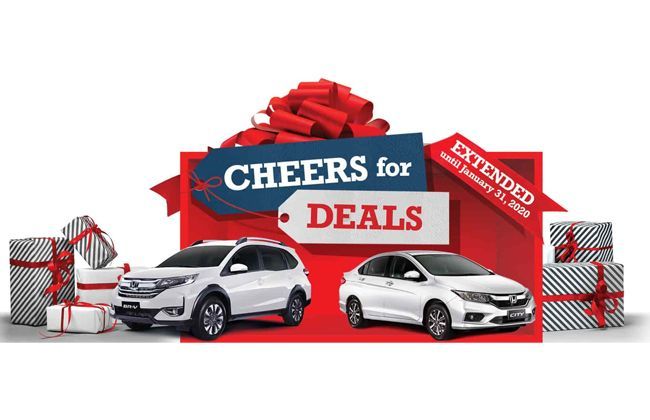 Honda extends Cheers for Deals promo until January 31, 2020 