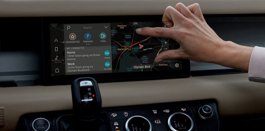 Defender Pivi Pro touchscreen infotainment system