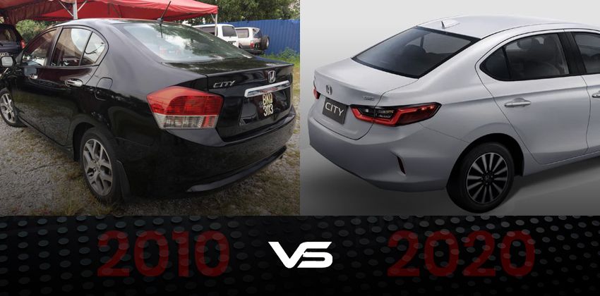 Honda City 2020 vs 2010