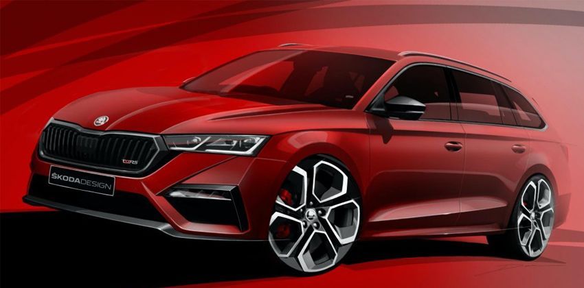 Skoda releases sketches of Octavia RS iV ahead of debut