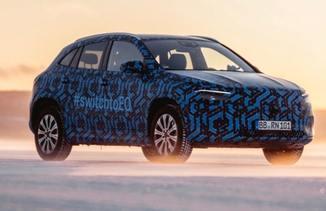2021 Mercedes-Benz electric SUV EQA spied ahead of its debut later this year