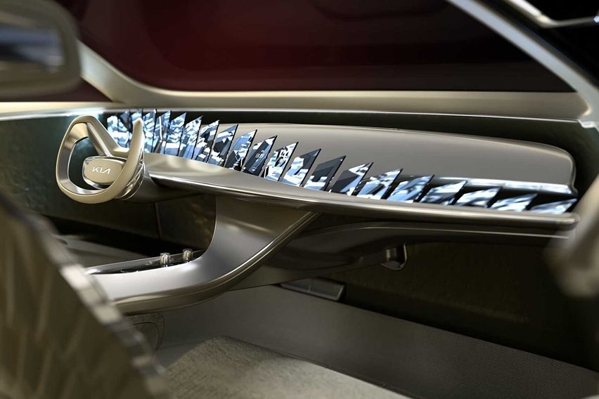 Logo baru Kia pada kemudi konsep Imagine