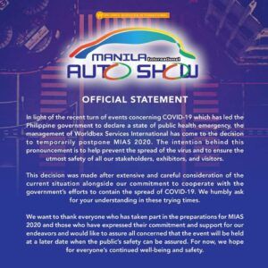 MIAS 2020 postponement