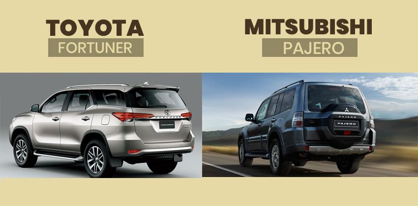 Toyota Fortuner vs Mitsubishi Pajero rear
