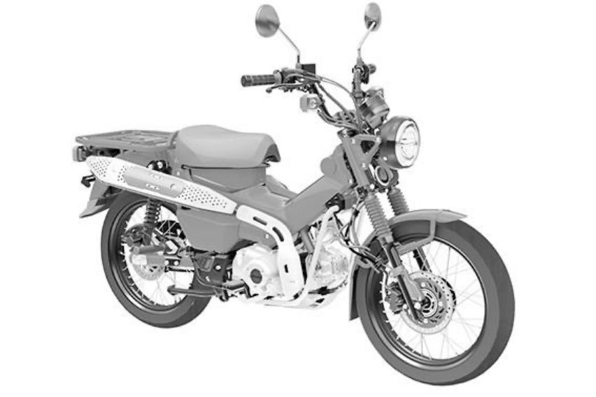 tampak samping Versi produksi Honda CT125