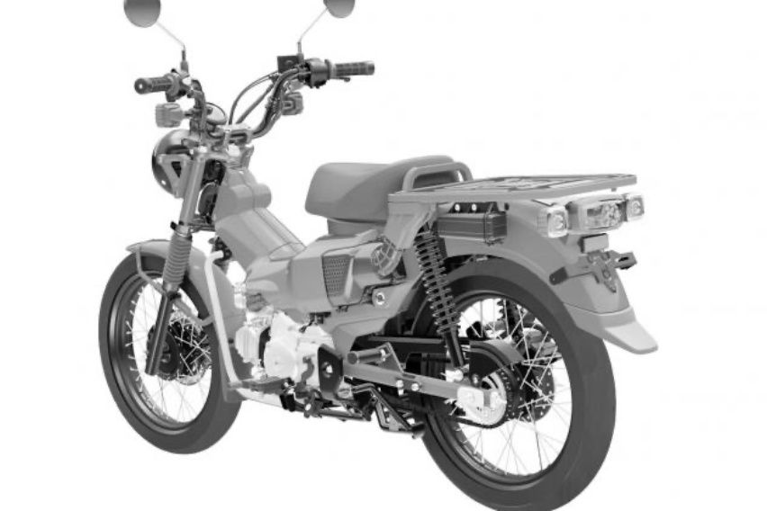 tampak belakang Versi produksi Honda CT125