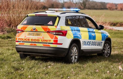 Skoda converts family SUV Kodiaq to police dog van