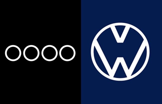 Audi and Volkswagen changed logos to spread the message of social distancing