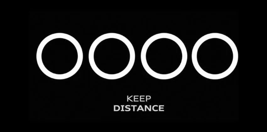 Audi social distancing message