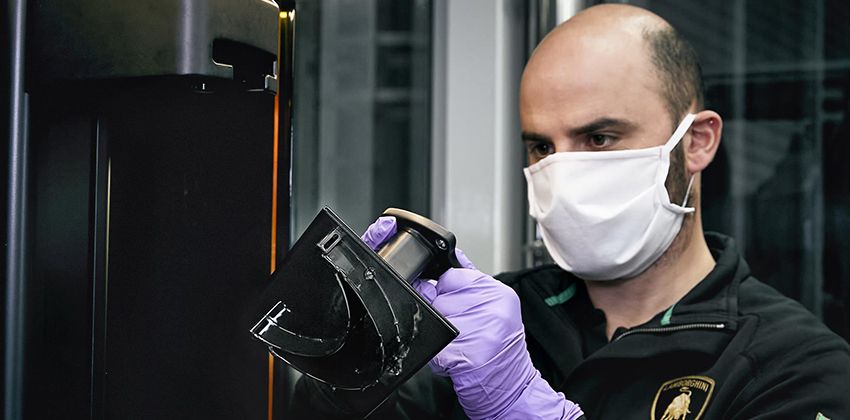 Lamborghini face shields