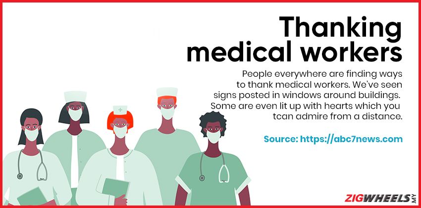 Thanking medical workers