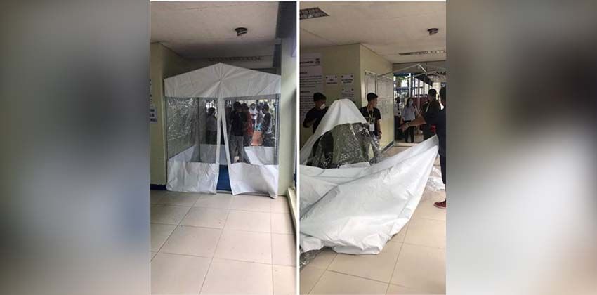 Sanitizing tent MMDA
