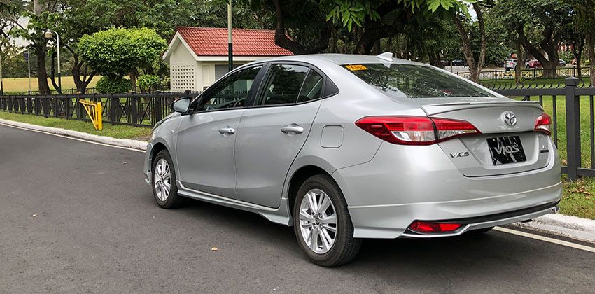 Toyota Vios 1.3 E Prime CVT rear quarter 850 x 420