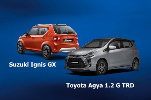 Suzuki Ignis GX Lawan Toyota Agya TRD, Beda Kelas Apakah Imbang?