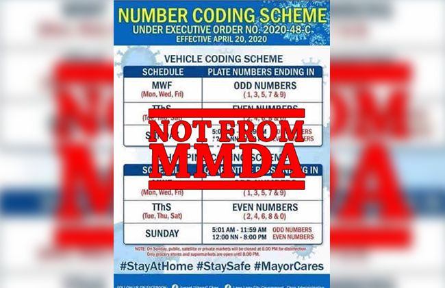MMDA says number coding still suspended as fake infographic spreads