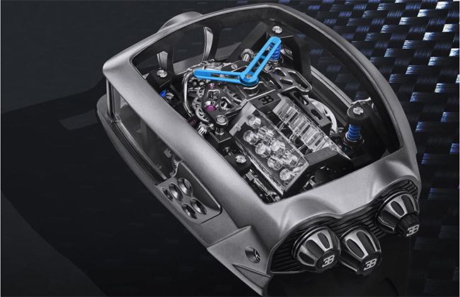 The Bugatti Chiron Tourbillon puts a W16 engine right on your wrist