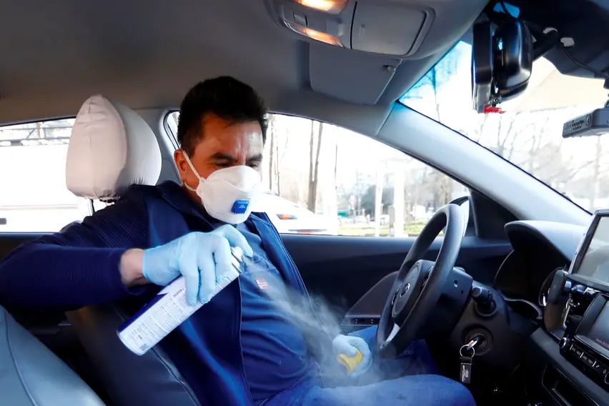 Disinfecting car