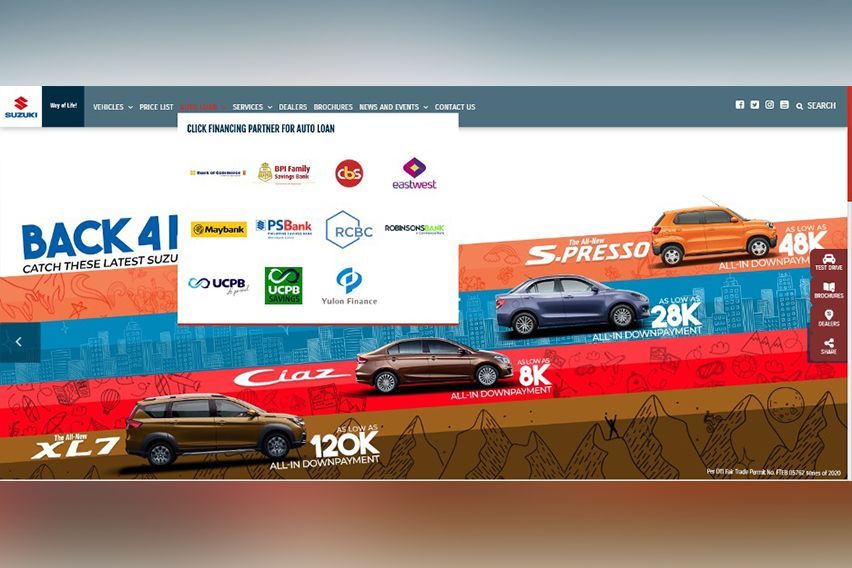 Suzuki PH presents online auto loan feature