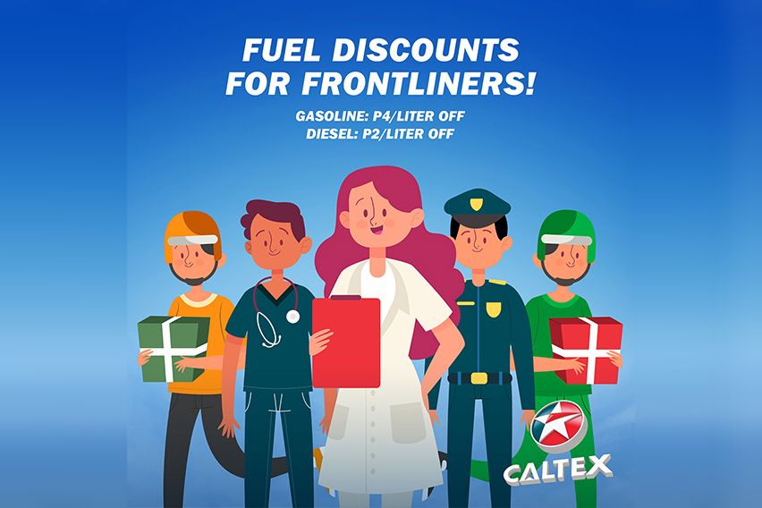Discounts, donations issued to frontliners by Caltex, brand partners