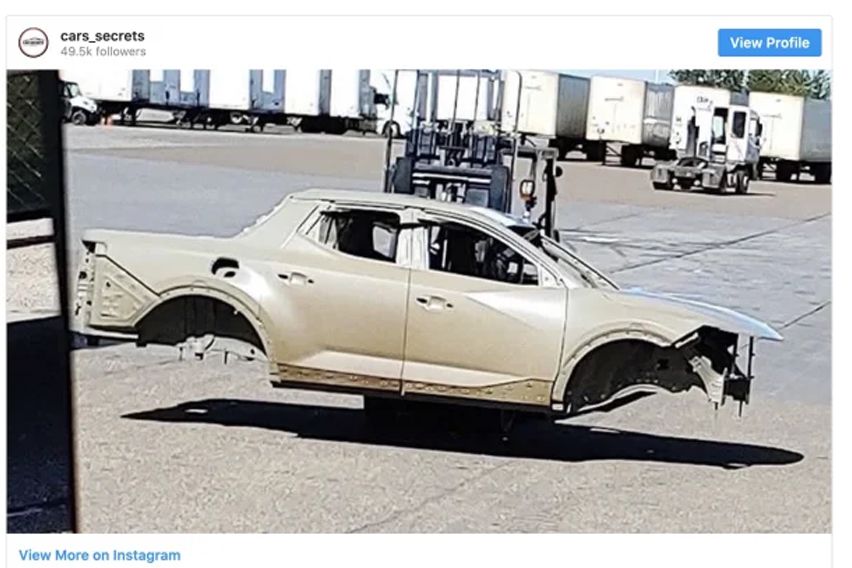 Hyundai Santa Cruz bare-metal