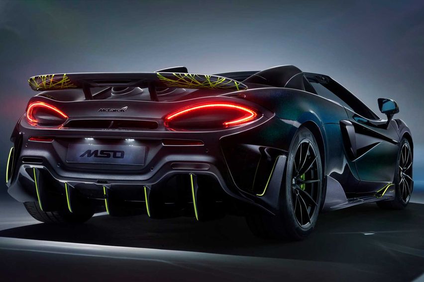 McLaren 600LT Spider Segestria Borealis rear