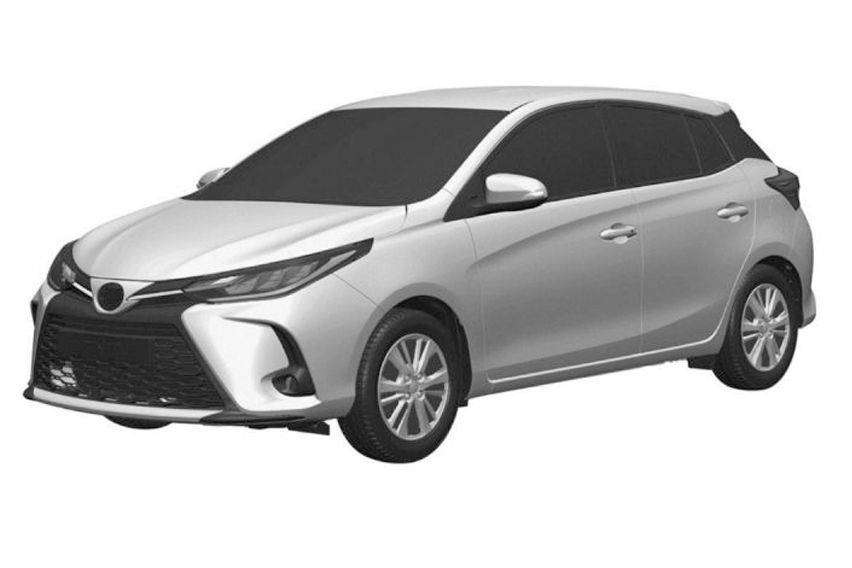 Toyota Yaris facelift patent images leaked