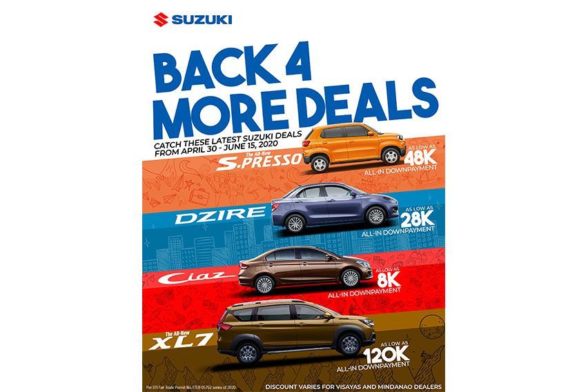 Suzuki PH reveals Back4More deals as customers adjust to new normal