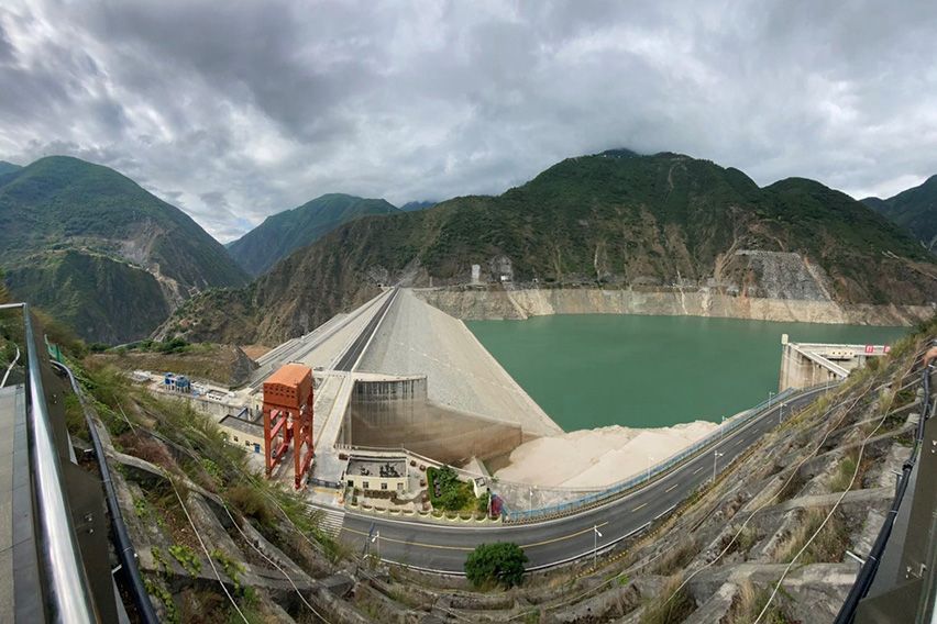 Hydropower station dam in Chengdu