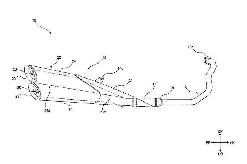 Paten desain knalpot Suzuki Intruder 250
