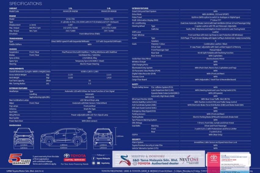 Toyota RAV4 brochure