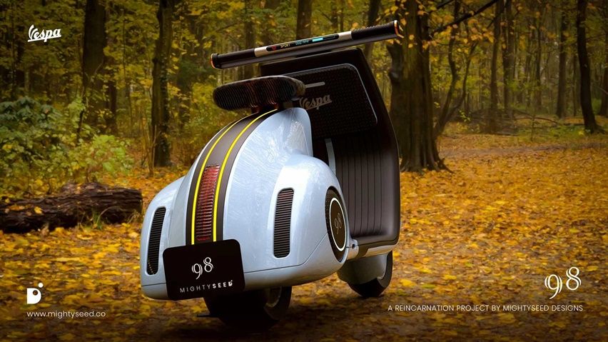 Modifikasi elektrik Vespa 98 lawas