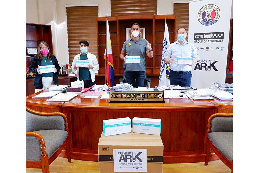 San Juan City gets rapid test kits from Auto Nation Group 