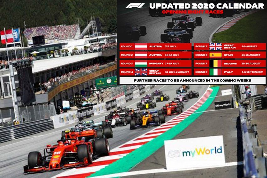 Jadwal Baru Formula1 2020 Dirilis, Jalankan Format Double Header