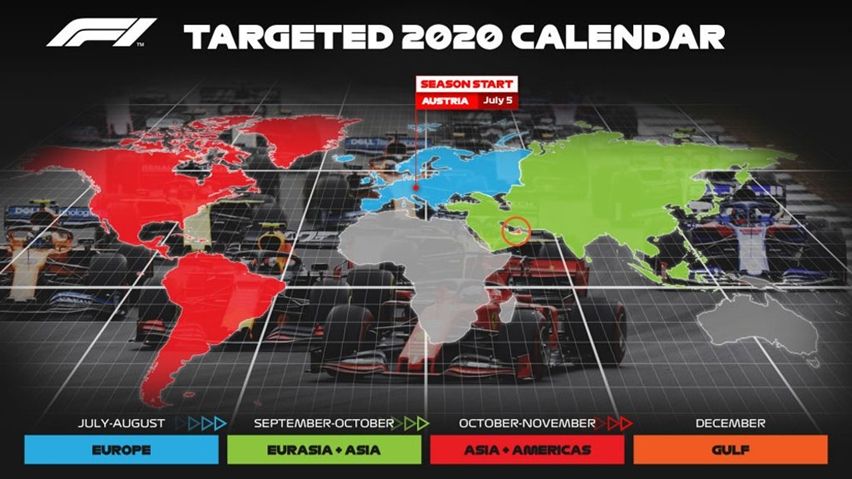 Jadwal kalender F1 2020