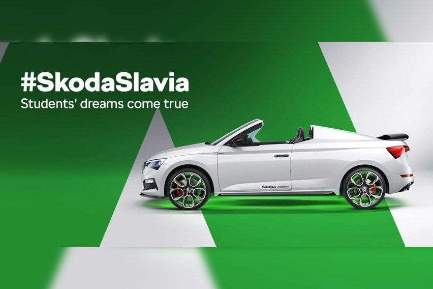Scala-based Skoda Slavia Spider introduced as the seventh student concept car
