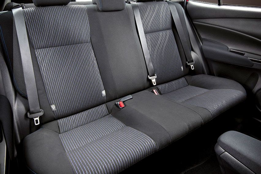 Toyota Vios rear seats