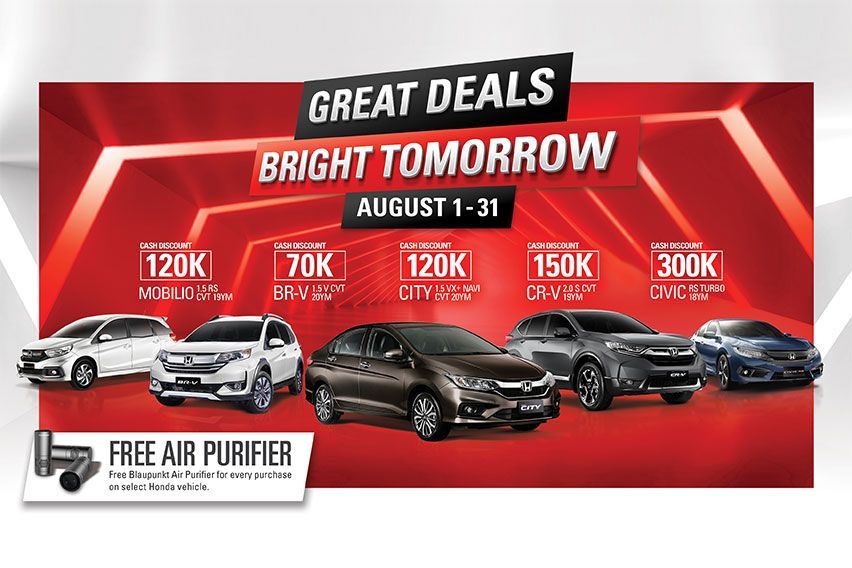 'Great Deals, Bright Tomorrow' promo of Honda extended