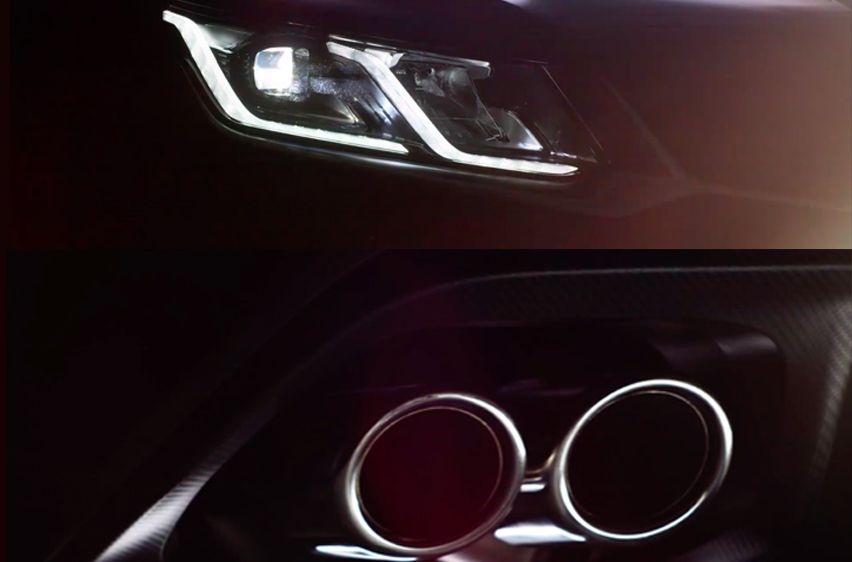 Proton X50’s headlight and exhaust