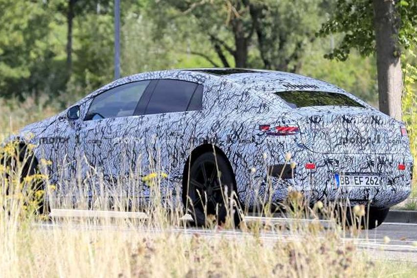  2020 Mercedes EQS sidde-rear angle 