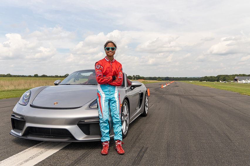 16-year-old sets slalom Guinness record in Porsche 718 Spyder