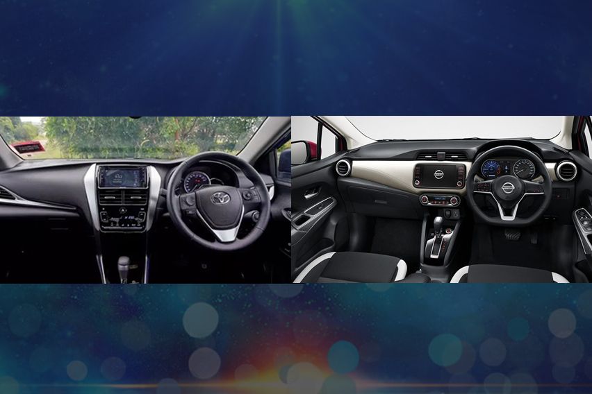 Toyota Vios vs Nissan Almera cabin