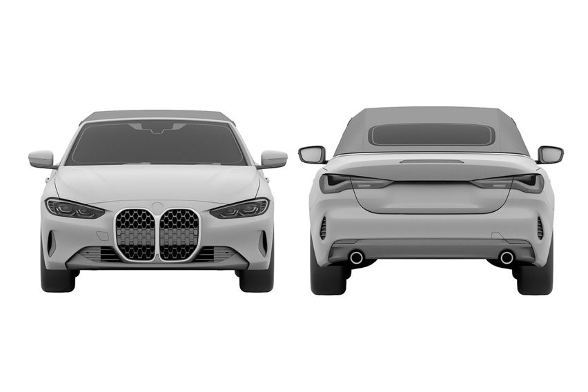 2022 BMW 4 Series Convertible front and rear