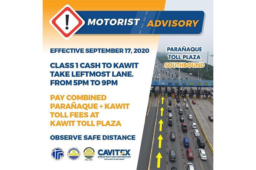 CAVITEX opens pass-thru lane from Parañaque to Cavite